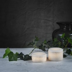 MARBLE vit L äkta marmor bordsljus