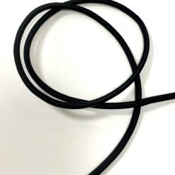 Gummilina Svart Chock Cord 4mm