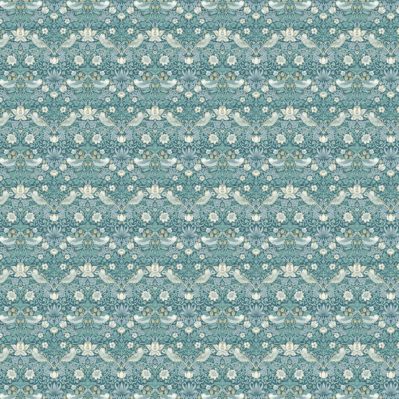 Strawberry thief - teal