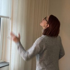 Måttbeställd tunn hotellgardin Sheer - Vit